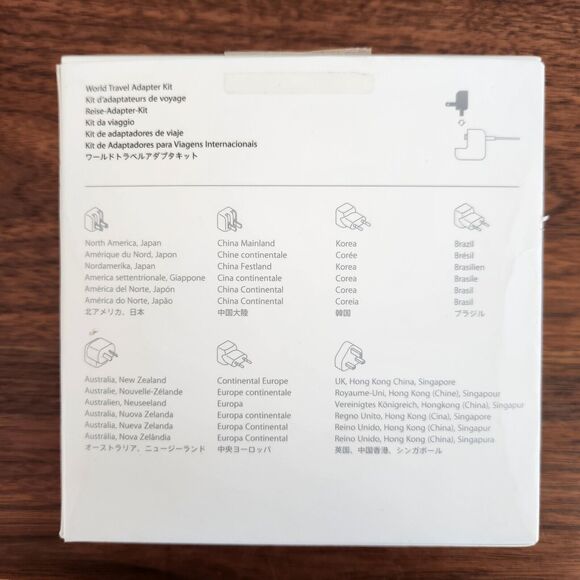 Apple Phone World Travel Adapter Kit White New In Open Box - Picture 2 of 4